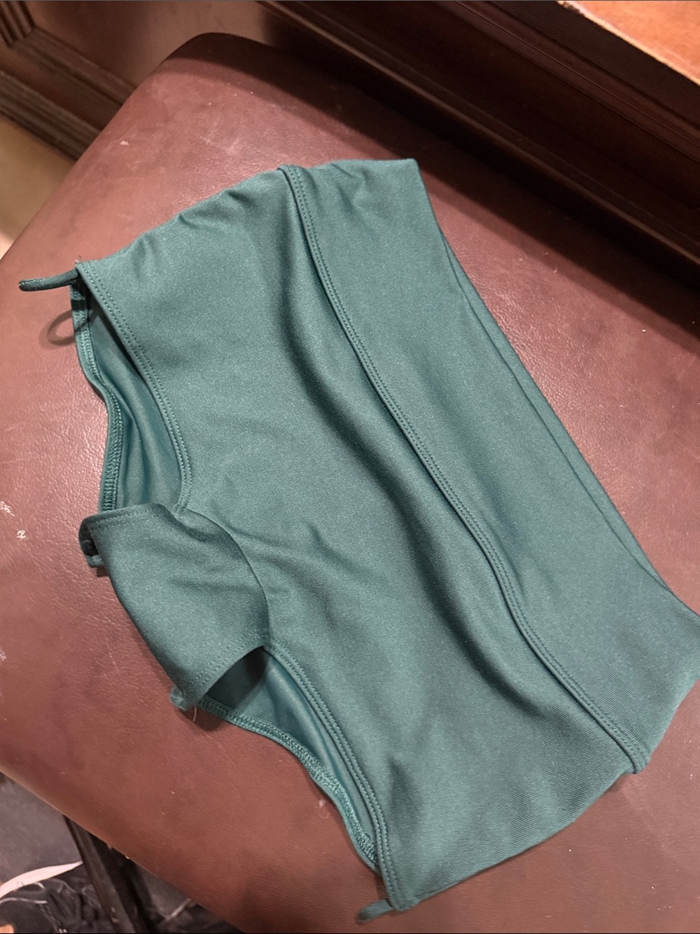 High-Waist Women's Athletic Shorts in Teal Green